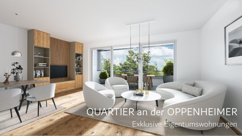 Exklusive 3-Zimmerwohnung mit Sonnenterrasse und Privatgarten in QUARTIER an der OPPENHEIMER